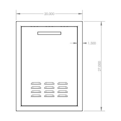 Vented LP Tank Pullout Drawer-27 Inch Tall and 20 Inch Wide - DR1-20LP