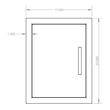 Vertical Access Door with Hidden Hinge-22 Inch Tall and 17 Inch Wide - DV-18