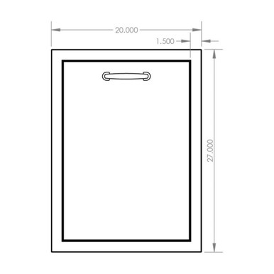 2-Bin Trash/Recycling Drawer-27 Inch Tall and 20 Inch Wide - TD2-20