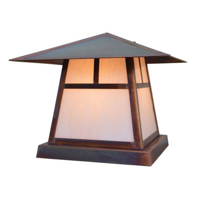 Carmel 1 Light Column Mount with T Bar Overlay 10.25X12 by Arroyo Craftsman - CC-12TWO