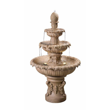 Ibiza 3 Tier Floor Fountain 45 Inch Tall and 25.5 Inch Wide by Kenroy Home - 51010