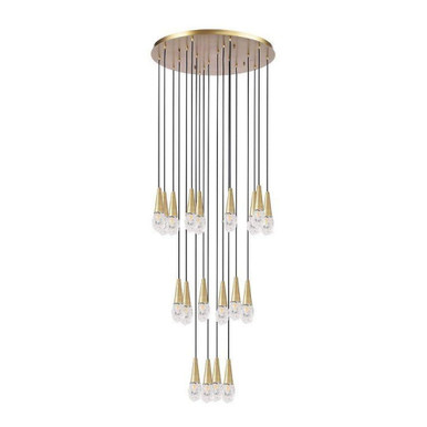 Montauk 20 Light Chandelier 120 Inch Tall and 26 Inch Wide by Kanova - KCH3204R-20BS