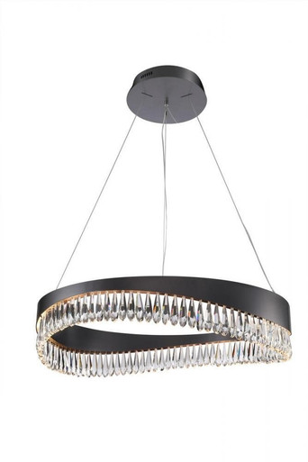 Venosa 34W 1 LED Small Round Chandelier 7 Inch and 26 Inch Wide by Kanova - KCH1101R-26