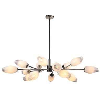 Glacier 15 Light Chandelier 17 Inch Tall and 53 Inch Wide by Kanova - KCH0114-15