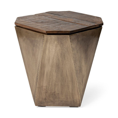 Esagono End/Side Table 21 Inch Tall and 19 Inch Wide By Mercana - 67519