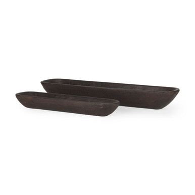 Athena Wooden Tray 5 Inch Tall and 8 Inch Wide By Mercana - 70148