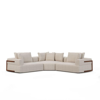 Warner 3 Piece Corner Piece Sofa Set 32.68 Inch X 113 Inch Wide By Mercana - 71025-C