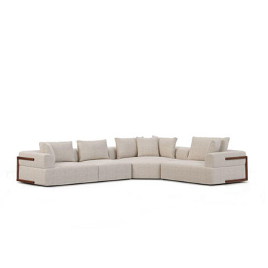 Warner Long Left Sectional 32.68 Inch Tall and 113 Inch Wide By Mercana - 71025-E