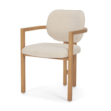 Carlisle Dining Armchair 33.25 Inch Tall and 23 Inch Wide By Mercana - 71255