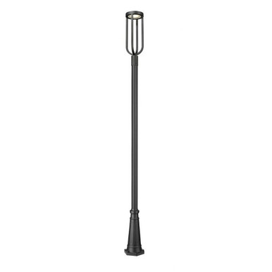 Leland 16W 1 LED Outdoor Post Mount 117.75 x 10 Inch by Z-Lite - 5005PHB-5011P-BK-LED