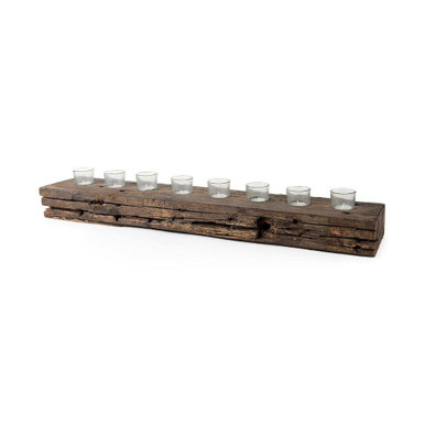 Lakara Candle Holder 3 Inch Tall and 8 Inch Wide By Mercana - 67526-AB