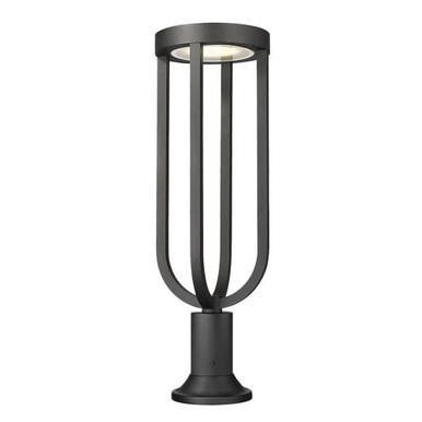 Leland 16W 1 LED Outdoor Pier Mount 28.25 x 9 Inches by Z-Lite - 5005PHB-553PM-BK-LED