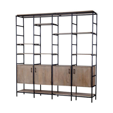Darius Shelving Unit 90 Inch Tall and 16.5 Inch Wide By Mercana - 68206-ABC