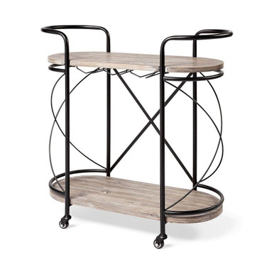 Marlon Bar Cart 34.25 Inch Tall and 15.35 Inch Wide By Mercana - 68921