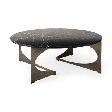 Reinhold Round Coffee Table 17.75 Inch Tall and 49 Inch Wide By Mercana - 69262-AB