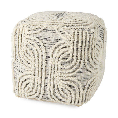 Amaya Pouf 16 Inch Tall and 16 Inch Wide By Mercana - 69507