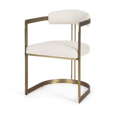 Hollyfield Dining Armchair 29.53 Inch Tall and 21.26 Inch Wide By Mercana - 69451