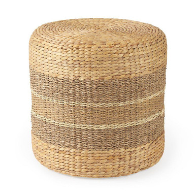 Maya Round Pouf 17.72 Inch Tall and 17.72 Inch Wide By Mercana - 69577
