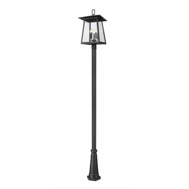Rainer 5 Light Outdoor Post Mount 121.5 x 15.5 Inches by Z-Lite - 5015PHXLR-5011P-BK