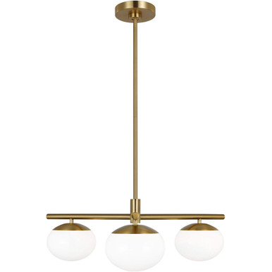 Lune 3 Light 27.38 Inch Wide Semi Flush Mount by Visual Comfort Studio - EF1063