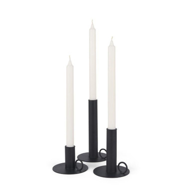 Noir Candle Holder 7.08 Inch Tall and 3.94 Inch Wide By Mercana - 70524