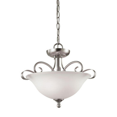 Brighton 2 Light Semi Flush Mount 13 Inch Tall and 16 Inch Wide by Atlas - 1002CS/20