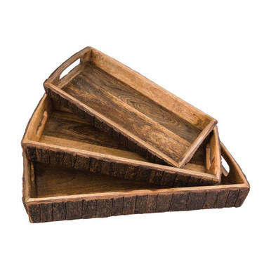 Hollingsworth Tray (Set of 3) 3.25 Inch Tall and 20 Inch Wide by Atlas - AC11387-01S