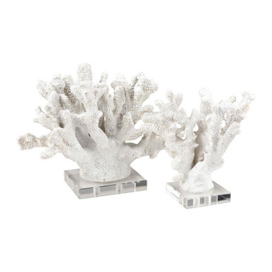 Coral Sculpture (Set of 2) 8.25 Inch Tall and 11.75 Inch Wide by Atlas - AC11203-01S
