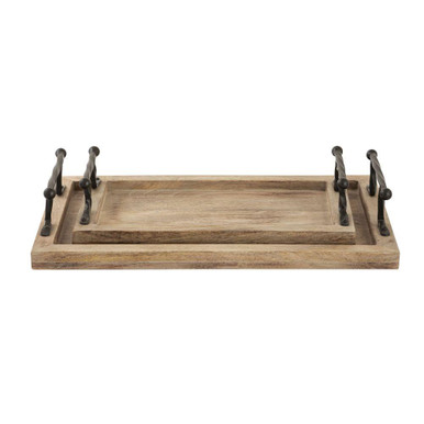 Ellwood Tray (Set of 2) 3.5 Inch Tall and 18.75 Inch Wide by Atlas - AC11292-01S
