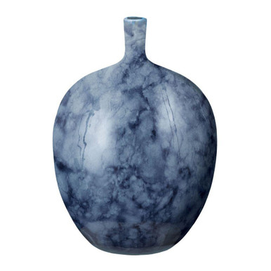 Midnight Marble Large Vase 14 Inch Tall and 10 Inch Wide by Atlas - AC11480-01