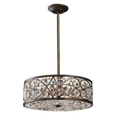 Amherst 6 Light Chandelier 6 Inch Tall and 17 Inch Wide by Atlas - CL11056-BZ