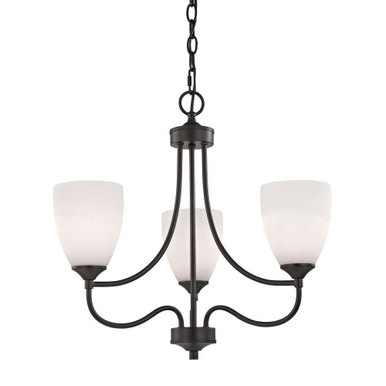 Arlington 3 Light Chandelier 20 Inch Tall and 22 Inch Wide by Atlas - CL11061-BZ