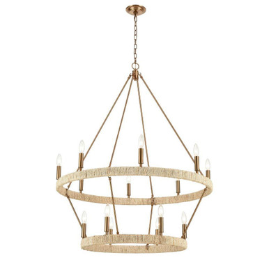 Abaca 14 Light Chandelier 46 Inch Tall and 36 Inch Wide by Atlas - CL11050-BS