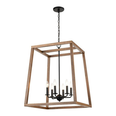 Barrow 6 Light Chandelier 26 Inch Tall and 22 Inch Wide by Atlas - CL11076-NA