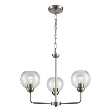 Astoria 3 Light Chandelier 17 Inch Tall and 23 Inch Wide by Atlas - CL11070-NK
