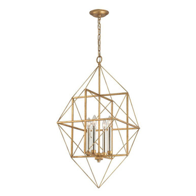 Connexions 4 Light Chandelier 35 Inch Tall and 16 Inch Wide by Atlas - CL11132-GD