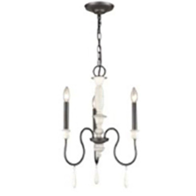 French Farmhouse 3 Light Chandelier 23.4 Inch Tall X 17 Inch Wide by Atlas - CL11179-BK