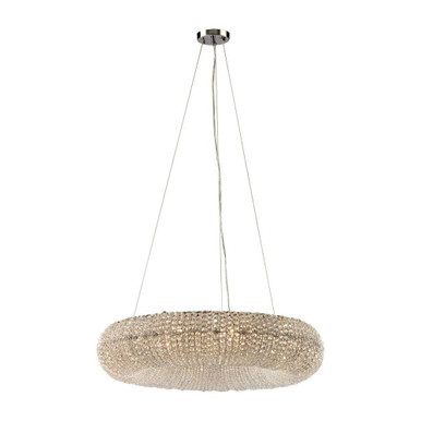 Crystal Ring 10 Light Chandelier 6 Inch Tall and 28 Inch Wide by Atlas - CL11140-CH