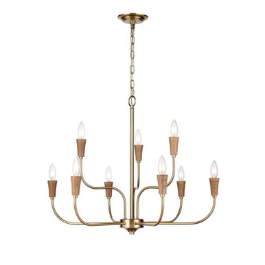 Inga 9 Light Chandelier 23 Inch Tall and 29 Inch Wide by Atlas - CL11205-BS