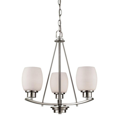 Casual Mission 3 Light Chandelier 19 Inch Tall and 17 Inch Wide by Atlas - CL11116-NK