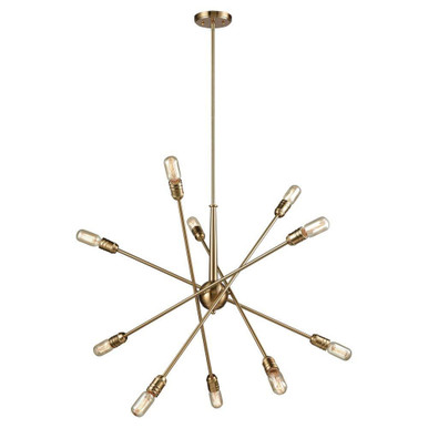 Delphine 10 Light Chandelier 15 Inch Tall and 33 Inch Wide by Atlas - CL11149-BS