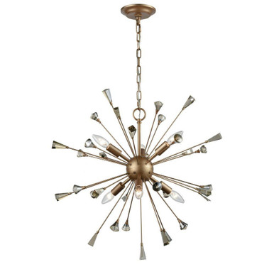 Sprigny 6 Light Chandelier 24 Inch Tall and 25 Inch Wide by Atlas - CL11341-GD