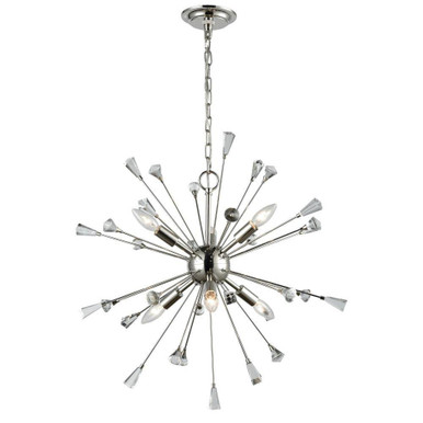Sprigny 6 Light Chandelier 24 Inch Tall and 25 Inch Wide by Atlas - CL11341-NK