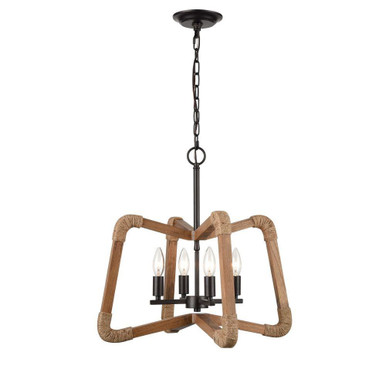 Pascal 4 Light Chandelier 20 Inch Tall and 21 Inch Wide by Atlas - CL11292-NA