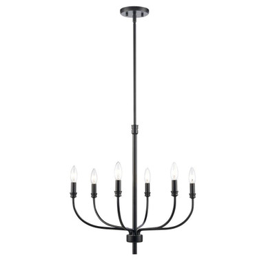 Newland 6 Light Chandelier 21 Inch Tall and 21 Inch Wide by Atlas - CL11272-BK