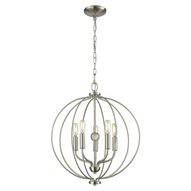 Williamsport 5 Light Chandelier 22 Inch Tall and 19 Inch Wide by Atlas - CL11400-NK