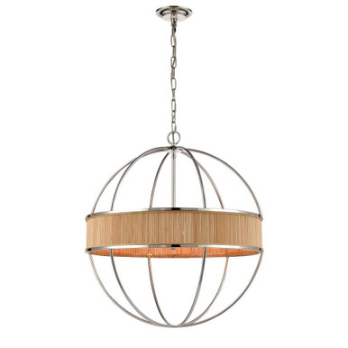 Ural 6 Light Chandelier 27 Inch Tall and 24 Inch Wide by Atlas - CL11380-NK