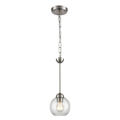 Astoria 1 Light Mini Pendant 17 Inch Tall and 6 Inch Wide by Atlas - CL11532-NK