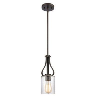 Market Square 1 Light Mini Pendant 14 Inch Tall and 5 Inch Wide by Atlas - CL11628-BZ