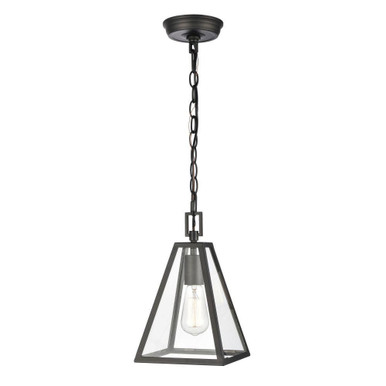 Tangent 1 Light Mini Pendant 12 Inch Tall and 7 Inch Wide by Atlas - CL11695-BK